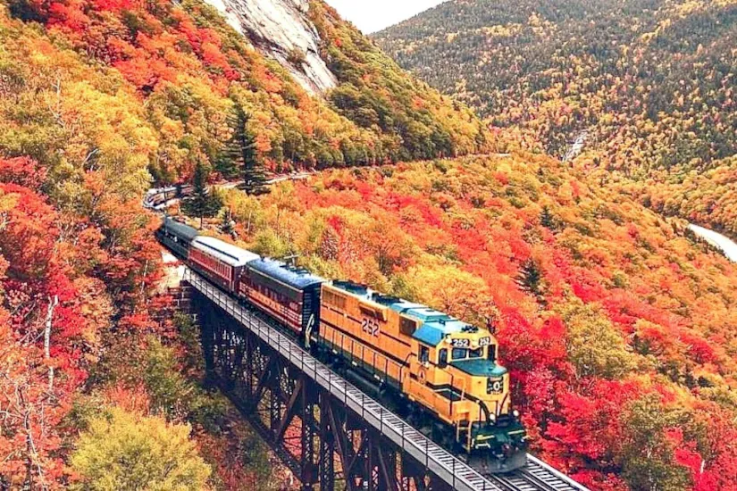 New England Trains And Fall Colors